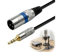 Cable Jack 3.5 Macho Macho a XLR Adaptador de Audio Mini Jack a Jack para Micrófono y Mesa de Mezclas, Conexión Estable sin Distorsión, Compatible con Tascam y Altavoces 1pc