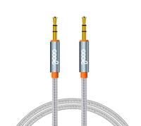 Cable jack 3.5 mm a jack 3.5 mm cool audio-audio nylon plateado (1m)