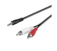 Cable jack 3,5 st macho a 2rca macho 3m