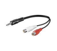 Cable jack 3,5 stereo macho a 2 rca hembra 0,2 m