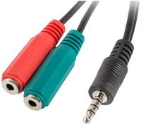 Adaptador Lanberg Minijack 3.5Mm M 4Pin 2X Minijack 3.5Mm H 3Pin
