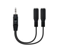 Cable jack 3,5mm st macho a 2 jack 3,5mm st hembra longitud 0,15m