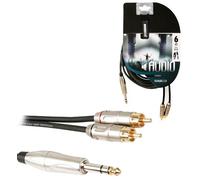 Cable Jack 6.5mm M. Estéreo - 2 RCA M. (6 mts) - HQ POWER