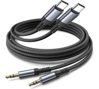 Cable Jack a USB C 1M 2Pack, Cable Auxiliar Coche Tipo C cable USB C jack 3.5 mm Audio para iPhone 17/16e/16/16 Plus/16 Pro Max/15/15 Plus/15 Pro Max, Samsung S25/S24/S23/S22, Pixel, Huawei, Xiaomi
