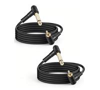 Cable Jack de 6,35 mm TS acodado a RCA, 2 m (doble codo TS a RCA)