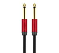 Cable jack para guitarra eléctrica y bajo, Cable de guitarra TS/TRS de 1/4 de pulgada macho a macho, multicolor, varios tamaños(Red Ts,7.5 m)