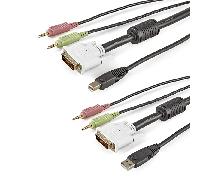 StarTech.com StarTech.com Cable KVM 4 en 1 de 1,8m con DVI USB
