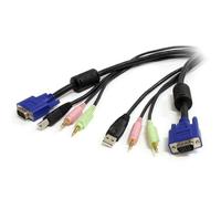 Cable KVM 4 en 1 USB VGA con Audio y Micrófono StarTech 1,8 m