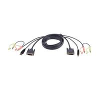 Cable KVM ATEN DVI-I Single Link USB 1,8 m Negro 2x3.5mm Macho-Macho