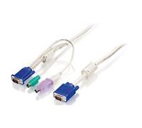 Cable KVM LevelOne 1 a 3 USB PS/2 5m Blanco conexión VGA alta compatibilidad