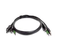 Cable KVM StarTech DisplayPort 3 m USB 2.0 Audio 3,5 mm para Dos Pantallas