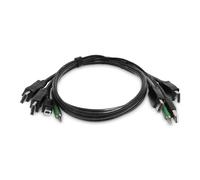 Cable KVM StarTech DisplayPort Doble 1,8m USB 2.0 Audio 3.5mm