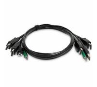 Cable KVM StarTech Double DisplayPort 1,8 m USB Audio