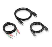 Cable KVM TRENDnet TK-CP06 USB DisplayPort y audio 1,83 m negro