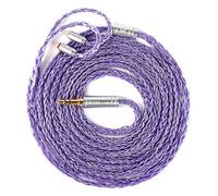 Cable KZ ZS10 Pro IEM de 2 m, KBEAR ST24 Plus, cable de monitor intrauricular, 16 núcleos, 5N OCC, chapado en plata, para Moondrop Chu CCA CRA, ZS12 PRO X, Castor, ZAR, ZAS (2 pines, conector de 3,5
