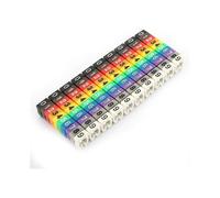 Cable Label, 0~9 Number Coded Digital Cable Label Clip, C Type Plastic Colorful Cable Marker, Anti-loose(4.0mm 100Pcs)