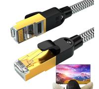Cable Lan Ethernet de Red - Enchufe de Interfaz RJ45, Cable de Resistencia a la Tracción de 100 MPa, Enlace de Enrutador de Internet para Interiores, Par trenzaddo de Interferencia de Señal Baja |