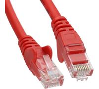 PremiumCord Patch Cable CAT 5e UTP, 1Gbit/s, Cable Ethernet, LAN, Conectores RJ45, Flexible y Robusto, AWG 26/7, Conductores 100% CU, Rojo, 2 m