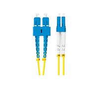 Cable LAN - LANBERG - MONO SC/UPC-LC/UPC - 1M - Amarillo - Cubierta LSZH