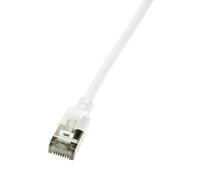 Cable LAN LogiLink CQ9011S 0,3 m Cat6a U/FTP Slim 10Gbps Conectores RJ-45 Blanco