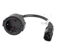Cable LANBERG Adaptador IEC 320 C14/SCHUKO CEE7 Hembra 20CM