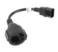 CABLE LANBERG ADAPTADOR IEC 320 C14/SCHUKO CEE7 HEMBRA 20CM
