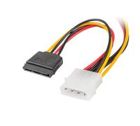 Cable lanberg alimentacion molex macho a 2x sata hembra 15 cm
