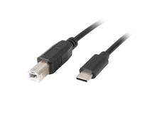 Cable USB Tipo C a USB 2.0 Tipo B Lanberg 3m Negro