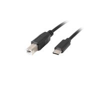 Cable usb tipo c a usb 2.0 tipo b lanberg 3m - macho - macho - negro