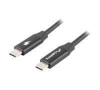 CABLE LANBERG USB C MACHO/MACHO 1M QUICK CHARGE 4.0 NEGRO