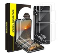 Cable Leader 2 + 2 unidades de protector de pantalla de TPU para Samsung Galaxy Z Flip 3 5G, TPU suave que se adapta perfectamente a HD transparente Sensitive Touch parachoques ultraresistente Z Flip