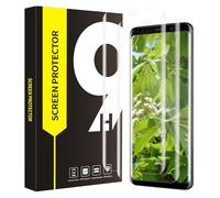 Cable Leader de cristal templado para Samsung Galaxy S8 Plus, dureza 9H antiarañazos, protección de pantalla, burbuja libre, táctil sensible, 2 Pack HD claro S8 Plus cristal protector (transparente