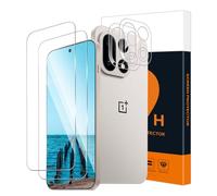 Cable Leader Paquete de 2 protectores de pantalla para Oneplus 15 5G con 2 protectores de lente de cámara, dureza 9H, antiarañazos, HD transparente, tacto sensible, fácil instalación, película de