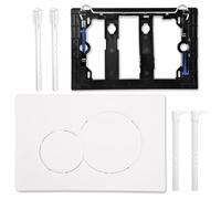 Cable Leader Placa de pulsador para inodoro con juego de palanca de descarga y marco de montaje, placa de accionamiento para inodoro, compatible con placa de accionamiento Geberit Sigma 01, 20, 30, 50