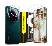 Cable Leader Protector de pantalla de cristal templado para Xiaomi 17 Ultra 5G, 2 + 2 unidades de dureza 9H, cristal protector de pantalla + protector de cámara, tacto sensible, sin burbujas, borde