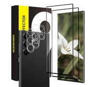Cable Leader Protector de pantalla para Samsung Galaxy S24 Ultra 5G, dureza 9H+protector de cámara, protección 3D, sin burbujas, Sensitive Touch, HD Clear S24 Ultra (2 + 2 unidades)