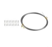 Cable líder de agua salada de acero inoxidable 304 de 7 x 7 pulgadas, resistente a las mordeduras, rendimiento flexible para pesca en agua salada (60 libras)