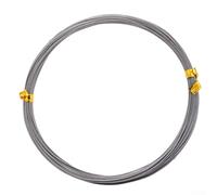 Cable líder de pesca de acero inoxidable de 7 x 7 hebras, línea flexible de agua salada para protección contra mordeduras de dientes, acero 304, marrón, 0,15-0,25 mm, prueba de 5-10 libras (45 libras)