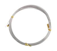 Cable líder de pesca de acero inoxidable de 7 x 7 hebras, revestimiento marrón, línea de agua salada a prueba de mordeduras para lucio almizcle para pesca de tiburón, pesca de agua dulce, aparejos de