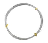 Cable líder de pesca de acero inoxidable de 7 x 7 hebras, revestimiento marrón, línea de agua salada a prueba de mordeduras para lucio almizcle para pesca de tiburón, pesca de agua dulce, aparejos de