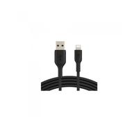 Belkin Boost Charge Cable Lightning (Cable Lightning a USB para iPhone, iPad y AirPods), Cable de Carga para iPhone con Certificación MFi (Negro, 2 m)