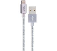 Cable Lightning DCU Tecnologic 34101205 1m Plata Trenzado C48/C89