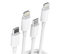 Cable Lightning USB C, cable de carga para iPhone original Apple MFi, 2 unidades, USB C, cable de carga rápida para iPhone 14 Pro Max Plus/13 pro/12/11/8/7/6/5/SE/XR/XS/iPad, para adaptador USB C