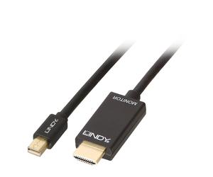 Cable LINDY Mini DisplayPort a HDMI 4K30 (DP:pasivo) - 3m