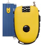 Cable Luggage Lock, Keyless Security Device, Extendable Steel Cable with 4 Digit Code System, Anti Theft Lock Mechanism, Travel Safety Design with Portable Style, Security Accessory for Suitcase
