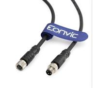 Cable M8 3 pines A Code macho a hembra para sensores de aviación, cable eléctrico impermeable blindado para control de automatización industrial, dispositivo de red de bus de campo, 2 m