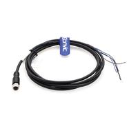 Cable M8 de 3 pines A de código hembra a sensor de aviación abierto, cable eléctrico blindado impermeable para control de automatización industrial, red de bus de campo, 3 m