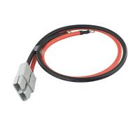 Cable macho de 175 A, 4 AWG, 1 m, con terminal de anillo M8, cable de cobre revestido de plata de 600 V para batería, carretilla elevadora, autocaravana y barco