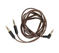 Cable Macho de 3,5 Mm a Doble Conector de 3,5 Mm Cable de Repuesto Duradero para Auriculares Hifiman Conector Flexible Chapado en Oro de 120 Cm