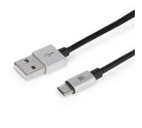 CABLE MAILLON PREMIUM MICRO USB 2.4 ALUMINIO PLATEADO 1M